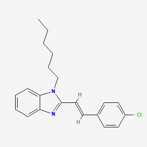 2-[(E)-2-(4-chlorophenyl)ethenyl]-1-hexyl-1H-benzimidazole