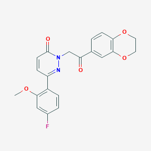 2-[2-(2,3-dihydro-1,4-benzodioxin-6-yl)-2-oxoethyl]-6-(4-fluoro-2-methoxyphenyl)pyridazin-3(2H)-one