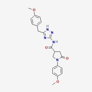 N-[3-(4-methoxybenzyl)-1H-1,2,4-triazol-5-yl]-1-(4-methoxyphenyl)-5-oxopyrrolidine-3-carboxamide