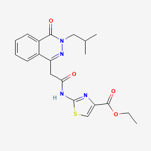 molecular formula C20H22N4O4S B10983279 Ethyl 2-({[3-(2-methylpropyl)-4-oxo-3,4-dihydrophthalazin-1-yl]acetyl}amino)-1,3-thiazole-4-carboxylate 