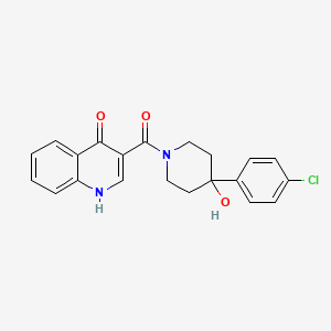 molecular formula C21H19ClN2O3 B10983307 [4-(4-Chlorophenyl)-4-hydroxypiperidin-1-yl](4-hydroxyquinolin-3-yl)methanone 