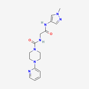 N-{2-[(1-methyl-1H-pyrazol-4-yl)amino]-2-oxoethyl}-4-(pyridin-2-yl)piperazine-1-carboxamide