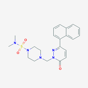 N,N-dimethyl-4-{[3-(naphthalen-1-yl)-6-oxopyridazin-1(6H)-yl]methyl}piperazine-1-sulfonamide