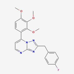 molecular formula C21H19FN4O3 B10983337 2-(4-Fluorobenzyl)-7-(2,3,4-trimethoxyphenyl)[1,2,4]triazolo[1,5-a]pyrimidine 