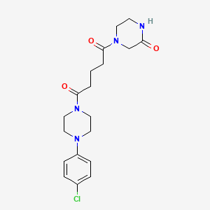 1-[4-(4-Chlorophenyl)piperazino]-5-(3-oxopiperazino)-1,5-pentanedione