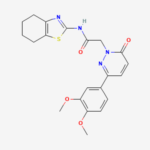 2-[3-(3,4-dimethoxyphenyl)-6-oxopyridazin-1(6H)-yl]-N-[(2Z)-4,5,6,7-tetrahydro-1,3-benzothiazol-2(3H)-ylidene]acetamide