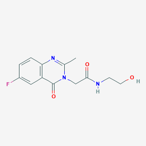 2-(6-fluoro-2-methyl-4-oxoquinazolin-3(4H)-yl)-N-(2-hydroxyethyl)acetamide