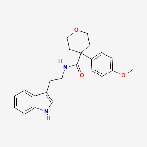 molecular formula C23H26N2O3 B10983440 N-[2-(1H-indol-3-yl)ethyl]-4-(4-methoxyphenyl)tetrahydro-2H-pyran-4-carboxamide 