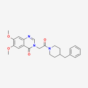 molecular formula C24H27N3O4 B10983441 3-[2-(4-benzylpiperidin-1-yl)-2-oxoethyl]-6,7-dimethoxyquinazolin-4(3H)-one 