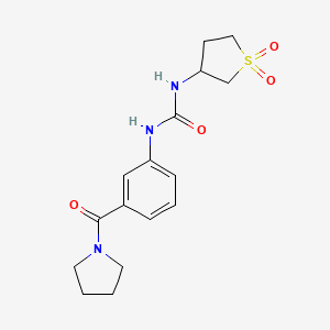 1-(1,1-Dioxidotetrahydrothiophen-3-yl)-3-[3-(pyrrolidin-1-ylcarbonyl)phenyl]urea