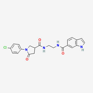 N-[2-({[1-(4-chlorophenyl)-5-oxopyrrolidin-3-yl]carbonyl}amino)ethyl]-1H-indole-6-carboxamide