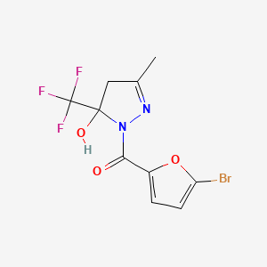 (5-bromo-2-furyl)[5-hydroxy-3-methyl-5-(trifluoromethyl)-4,5-dihydro-1H-pyrazol-1-yl]methanone