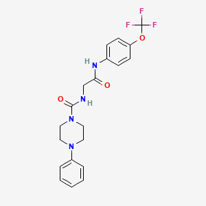 N-(2-oxo-2-{[4-(trifluoromethoxy)phenyl]amino}ethyl)-4-phenylpiperazine-1-carboxamide