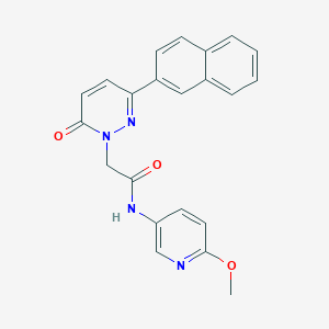 molecular formula C22H18N4O3 B10983505 N-(6-methoxypyridin-3-yl)-2-(3-(naphthalen-2-yl)-6-oxopyridazin-1(6H)-yl)acetamide 