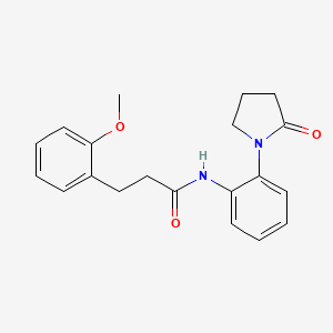 molecular formula C20H22N2O3 B10983510 3-(2-methoxyphenyl)-N-[2-(2-oxopyrrolidin-1-yl)phenyl]propanamide 