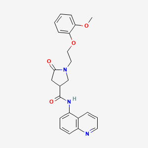 1-[2-(2-methoxyphenoxy)ethyl]-5-oxo-N-(quinolin-5-yl)pyrrolidine-3-carboxamide