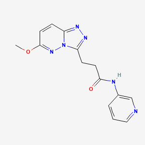 molecular formula C14H14N6O2 B10983512 3-(6-methoxy[1,2,4]triazolo[4,3-b]pyridazin-3-yl)-N-(pyridin-3-yl)propanamide 