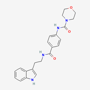 molecular formula C22H24N4O3 B10983519 N-(4-{[2-(1H-indol-3-yl)ethyl]carbamoyl}phenyl)morpholine-4-carboxamide 