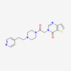 3-(2-oxo-2-{4-[2-(pyridin-4-yl)ethyl]piperazin-1-yl}ethyl)thieno[3,2-d]pyrimidin-4(3H)-one