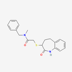 N-benzyl-2-[(2-hydroxy-4,5-dihydro-3H-1-benzazepin-3-yl)sulfanyl]-N-methylacetamide