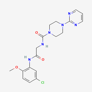 N-{2-[(5-chloro-2-methoxyphenyl)amino]-2-oxoethyl}-4-(pyrimidin-2-yl)piperazine-1-carboxamide