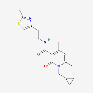 1-(cyclopropylmethyl)-4,6-dimethyl-N-[2-(2-methyl-1,3-thiazol-4-yl)ethyl]-2-oxo-1,2-dihydro-3-pyridinecarboxamide