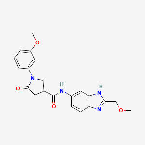 N-[2-(methoxymethyl)-1H-benzimidazol-5-yl]-1-(3-methoxyphenyl)-5-oxopyrrolidine-3-carboxamide