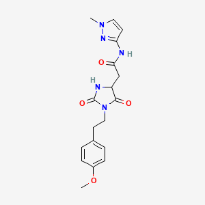 2-{1-[2-(4-methoxyphenyl)ethyl]-2,5-dioxoimidazolidin-4-yl}-N-(1-methyl-1H-pyrazol-3-yl)acetamide