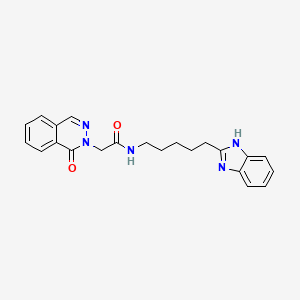 molecular formula C22H23N5O2 B10983569 N-[5-(1H-benzimidazol-2-yl)pentyl]-2-(1-oxophthalazin-2(1H)-yl)acetamide 