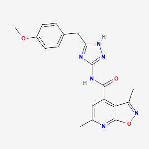 N-[3-(4-methoxybenzyl)-1H-1,2,4-triazol-5-yl]-3,6-dimethyl[1,2]oxazolo[5,4-b]pyridine-4-carboxamide