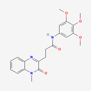 3-(4-methyl-3-oxo-3,4-dihydroquinoxalin-2-yl)-N-(3,4,5-trimethoxyphenyl)propanamide