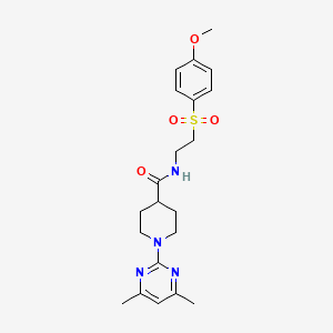 molecular formula C21H28N4O4S B10983609 1-(4,6-dimethylpyrimidin-2-yl)-N-{2-[(4-methoxyphenyl)sulfonyl]ethyl}piperidine-4-carboxamide 