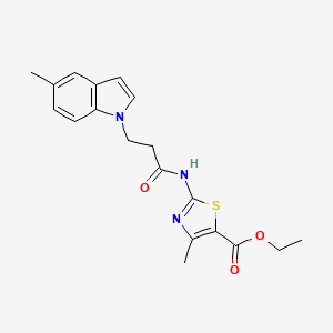 ethyl 4-methyl-2-{[3-(5-methyl-1H-indol-1-yl)propanoyl]amino}-1,3-thiazole-5-carboxylate