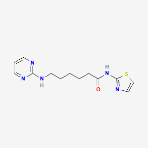 6-(pyrimidin-2-ylamino)-N-(1,3-thiazol-2-yl)hexanamide