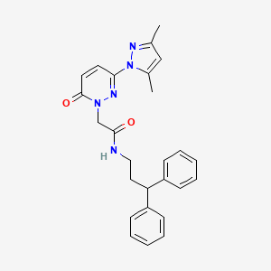 2-(3-(3,5-dimethyl-1H-pyrazol-1-yl)-6-oxopyridazin-1(6H)-yl)-N-(3,3-diphenylpropyl)acetamide