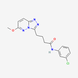 molecular formula C16H16ClN5O2 B10983634 N-(3-chlorophenyl)-4-(6-methoxy[1,2,4]triazolo[4,3-b]pyridazin-3-yl)butanamide 