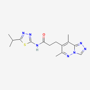 3-(6,8-dimethyl-[1,2,4]triazolo[4,3-b]pyridazin-7-yl)-N-(5-isopropyl-1,3,4-thiadiazol-2-yl)propanamide