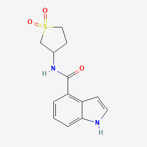 molecular formula C13H14N2O3S B10983650 N-(1,1-dioxidotetrahydrothiophen-3-yl)-1H-indole-4-carboxamide 