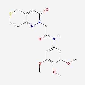 molecular formula C18H21N3O5S B10983662 2-(3-oxo-3,5,7,8-tetrahydro-2H-thiopyrano[4,3-c]pyridazin-2-yl)-N-(3,4,5-trimethoxyphenyl)acetamide 