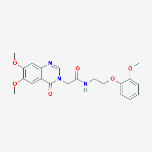 2-(6,7-dimethoxy-4-oxoquinazolin-3(4H)-yl)-N-[2-(2-methoxyphenoxy)ethyl]acetamide