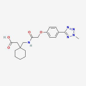 {1-[({[4-(2-methyl-2H-tetrazol-5-yl)phenoxy]acetyl}amino)methyl]cyclohexyl}acetic acid