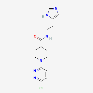 molecular formula C15H19ClN6O B10983716 1-(6-chloropyridazin-3-yl)-N-[2-(1H-imidazol-4-yl)ethyl]piperidine-4-carboxamide 