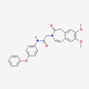 2-(7,8-dimethoxy-2-oxo-1,2-dihydro-3H-3-benzazepin-3-yl)-N-(4-phenoxyphenyl)acetamide