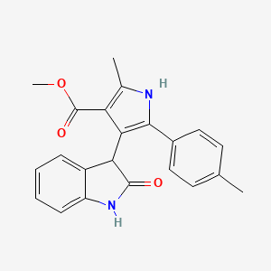 molecular formula C22H20N2O3 B10983781 methyl 2-methyl-5-(4-methylphenyl)-4-(2-oxo-2,3-dihydro-1H-indol-3-yl)-1H-pyrrole-3-carboxylate 