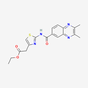 Ethyl (2-{[(2,3-dimethylquinoxalin-6-yl)carbonyl]amino}-1,3-thiazol-4-yl)acetate