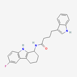 molecular formula C24H24FN3O B10983788 N-(6-Fluoro-2,3,4,9-tetrahydro-1H-carbazol-1-YL)-4-(1H-indol-3-YL)butanamide 