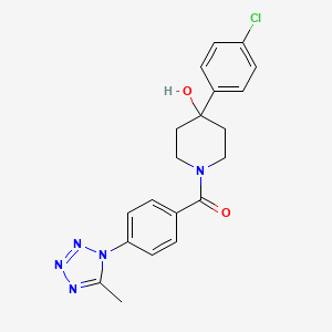 molecular formula C20H20ClN5O2 B10983789 [4-(4-chlorophenyl)-4-hydroxypiperidin-1-yl][4-(5-methyl-1H-tetrazol-1-yl)phenyl]methanone 