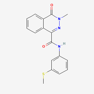 molecular formula C17H15N3O2S B10983798 3-methyl-N-[3-(methylsulfanyl)phenyl]-4-oxo-3,4-dihydrophthalazine-1-carboxamide 