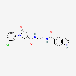 N-[2-({[1-(3-chlorophenyl)-5-oxopyrrolidin-3-yl]carbonyl}amino)ethyl]-1H-indole-5-carboxamide