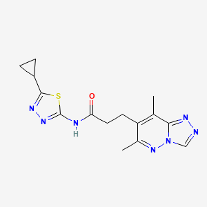 N-(5-cyclopropyl-1,3,4-thiadiazol-2-yl)-3-(6,8-dimethyl[1,2,4]triazolo[4,3-b]pyridazin-7-yl)propanamide